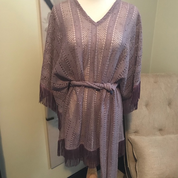 Alexis - XS fringe tunic/poncho dress - Picture 2 of 6